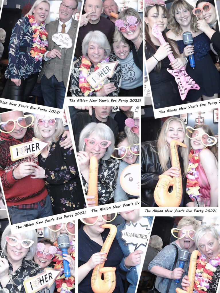 Images of people using a Photo Booth